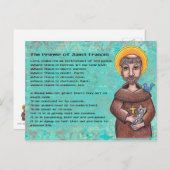 La prière de la carte postale de Saint François (Devant / Derrière)