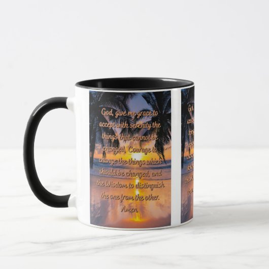 La prière de sérénité de Dieu Mug à deux tons (Gauche)
