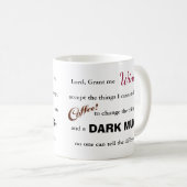 La prière de sérénité de vin/café - tasse (Devant droit)