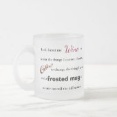 La prière de sérénité de vin/café - tasse givrée (Gauche)