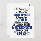 La prière du guerrier...RA Carte postale (Devant / Derrière)