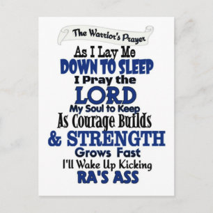 La prière du guerrier...RA Carte postale