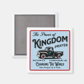 La prière du pouvoir du royaume - Aimant de 2" (Recto/Verso)