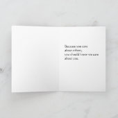 La prière d'un travailleur social - carte de voeux (Intérieur)