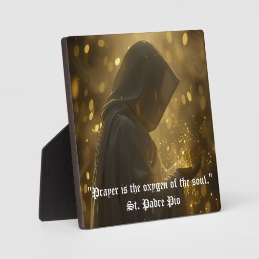 La prière est Plaque de Tabletop avec de l'Easel (Recto)