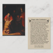 La prière prodigue de fils après carte sainte de (Devant / Derrière)