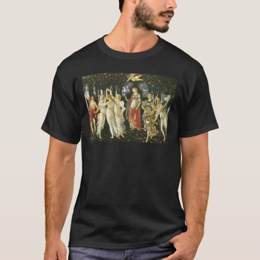 La Primavera door Sandro Botticelli T-shirt (Voorkant)