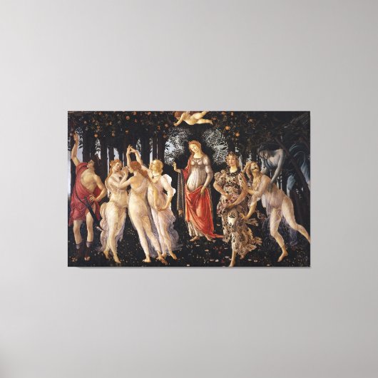 La Primavera (Lente) van Sandro Botticelli Canvas Afdruk (Voorkant)
