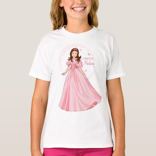 La princesse Madison en robe rose T-shirt de la fi (Devant)