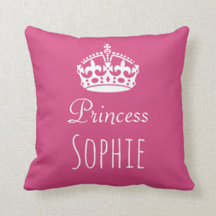 La princesse (tout nom) a personnalisé le coussin