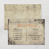 La proposition Dîner de répétition Vintage carte (Devant / Derrière)