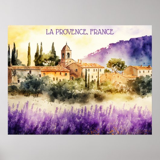 La Provence Frankrijk Schilderij Poster (Voorkant)