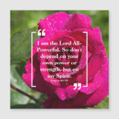 La puissance de Dieu : Carte magnétique rose Saint (Devant)