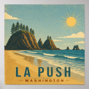 La Push, Bébé! Affiches d'art de voyage côtiers vi