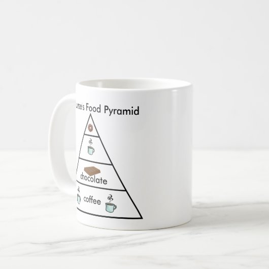 La pyramide alimentaire d'une infirmière - tasse (Devant gauche)