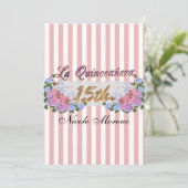 La Quinceanera 15e anniversaire invitation fête (Debout devant)