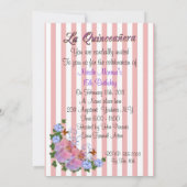 La Quinceanera 15e anniversaire invitation fête (Dos)