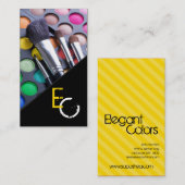 La rayure jaune composent le carte de visite de (Devant / Derrière)