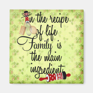 La recette de la famille de la vie est aimant