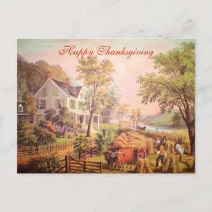 La récolte de l'agriculteur Carte postale vintag