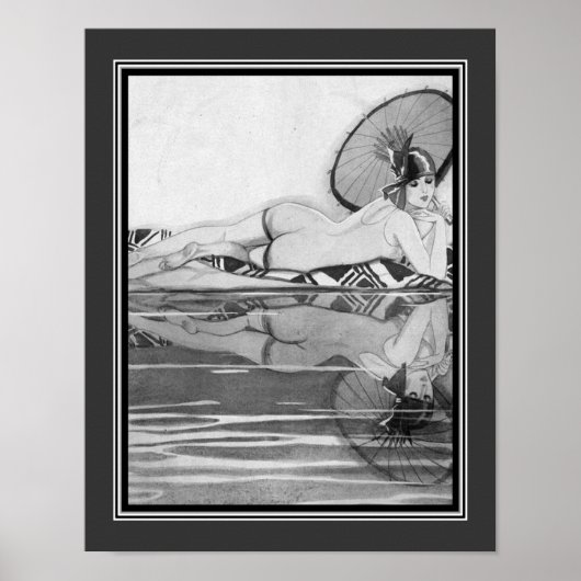 "La Réflexion" 1923 Art Déco de Jacque Declerc (Devant)