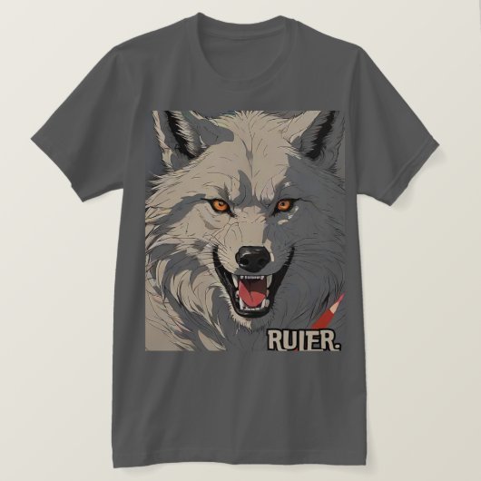 La règle | T-shirt Wolf agressif Design pour homme (Design devant)