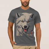 La règle | T-shirt Wolf agressif Design pour homme (Devant)