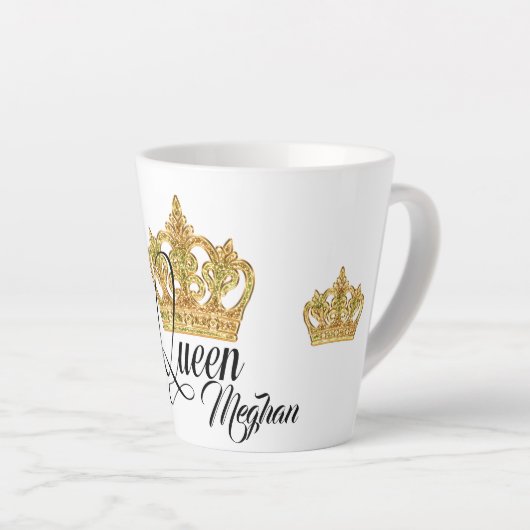 La Reine de la Couronne Latte Mug (Angle droit)