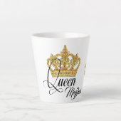 La Reine de la Couronne Latte Mug (Devant)