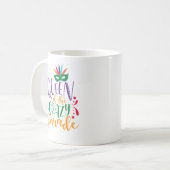 La reine de la parade folle Mardi Gras Mug (Devant gauche)