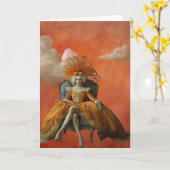 La Reine des Citrouilles | Carte de vœux d'art sur (Fleur jaune)
