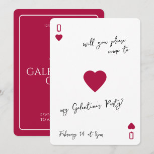 La Reine des Cœurs du Club Galentines Invitation