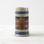 La reine Elizabeth II ER Mug avec drapeau britanni (Centre)