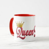 La Reine tasse rose et noire de B (Devant gauche)