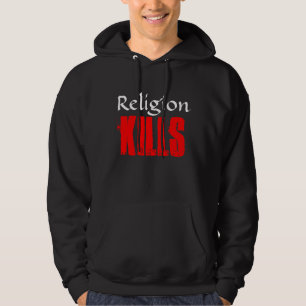 LA RELIGION TUE LE SWEAT - SHIRT À CAPUCHE NOIR