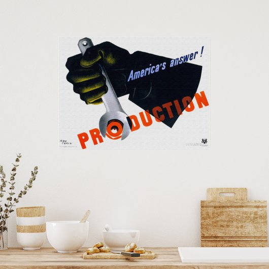 La réponse de l'Amérique - Affiche de production (Cuisine)