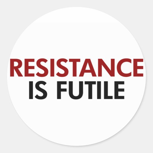 La Résistance Est Un Stickers Futile (Devant)