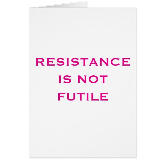 La résistance n'est pas futile (Devant)