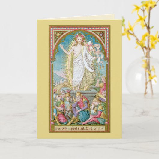 La Résurrection du Christ Jésus (SAU 041) Carte (Fleur jaune)