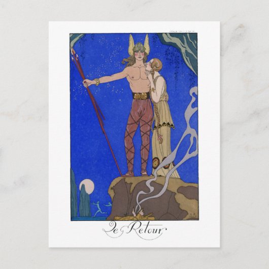 La Retour Mode Bord van George Barbier Briefkaart (Voorkant)