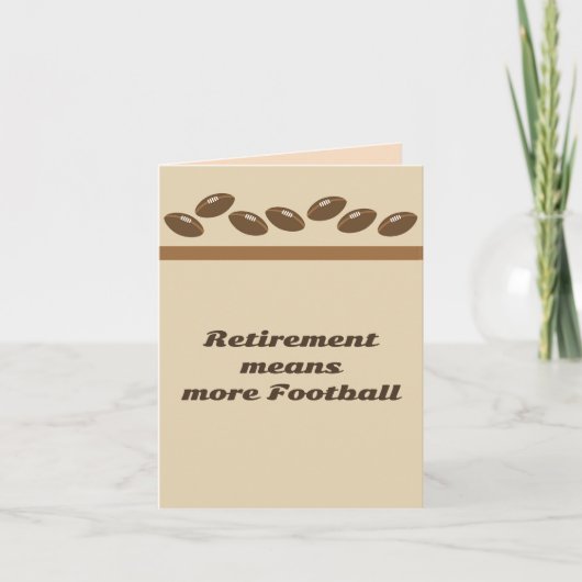 La Retraite Signifie Plus De Carte De Football (Devant)