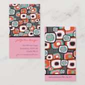 La rétro fleur de sushi ajuste la carte de profil (Devant / Derrière)