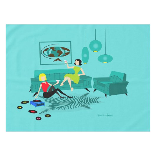 La rétro nuit de la fille dans la nappe (Devant (Horizontal))