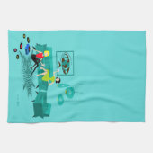 La rétro nuit de la fille en serviette de plat (Horizontal)