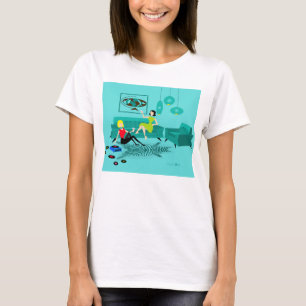 La rétro nuit des filles dans le T-shirt