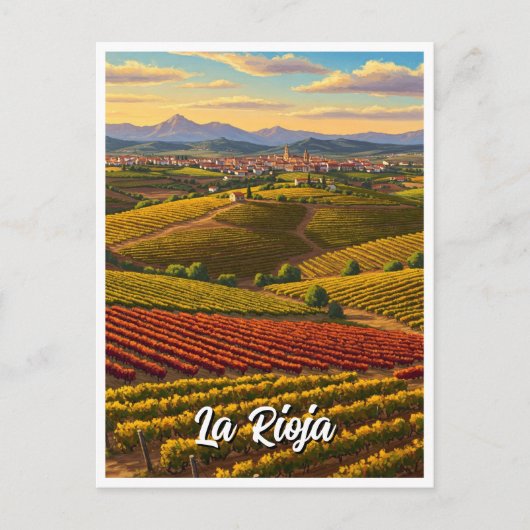 La Rioja Spanje Reizen Briefkaart (Voorkant)