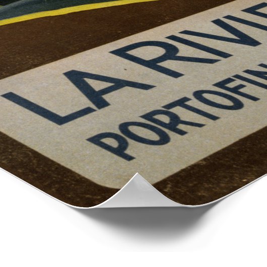 La Riviera Italienne Italie poster de voyage vinta (Coin)