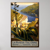 La Riviera Italienne Italie poster de voyage vinta (Devant)