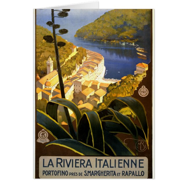 La Riviera Italienne Portofino Affiche de voyage 1 (Devant)