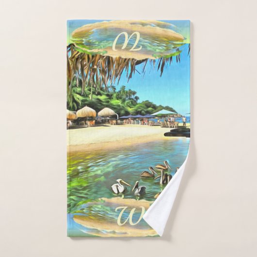 La rivière rencontre l'océan 0330 (Serviette à main)